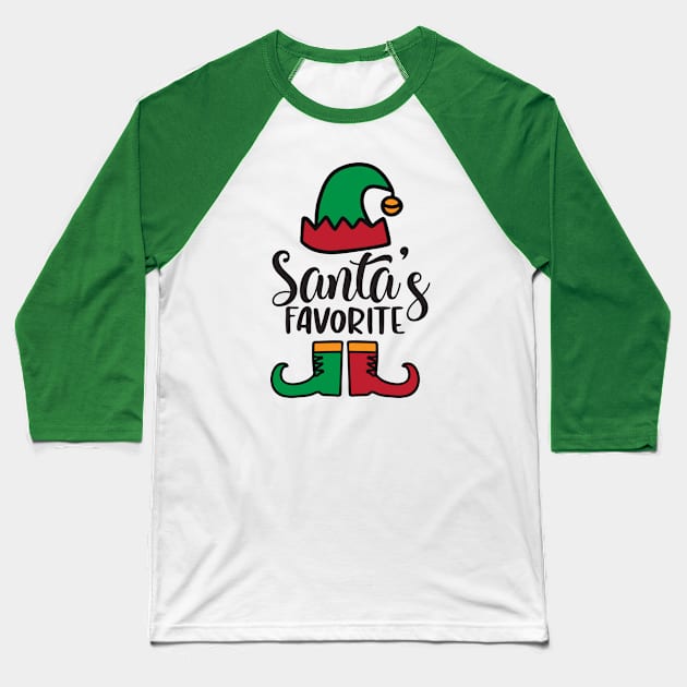 Santa's Favorite Baseball T-Shirt by WMKDesign